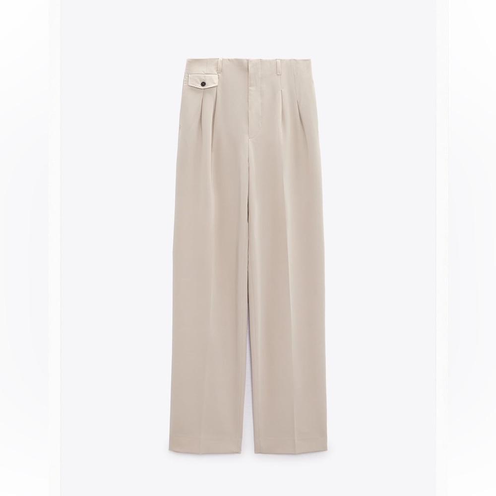 Cream wide leg pants (Zara)